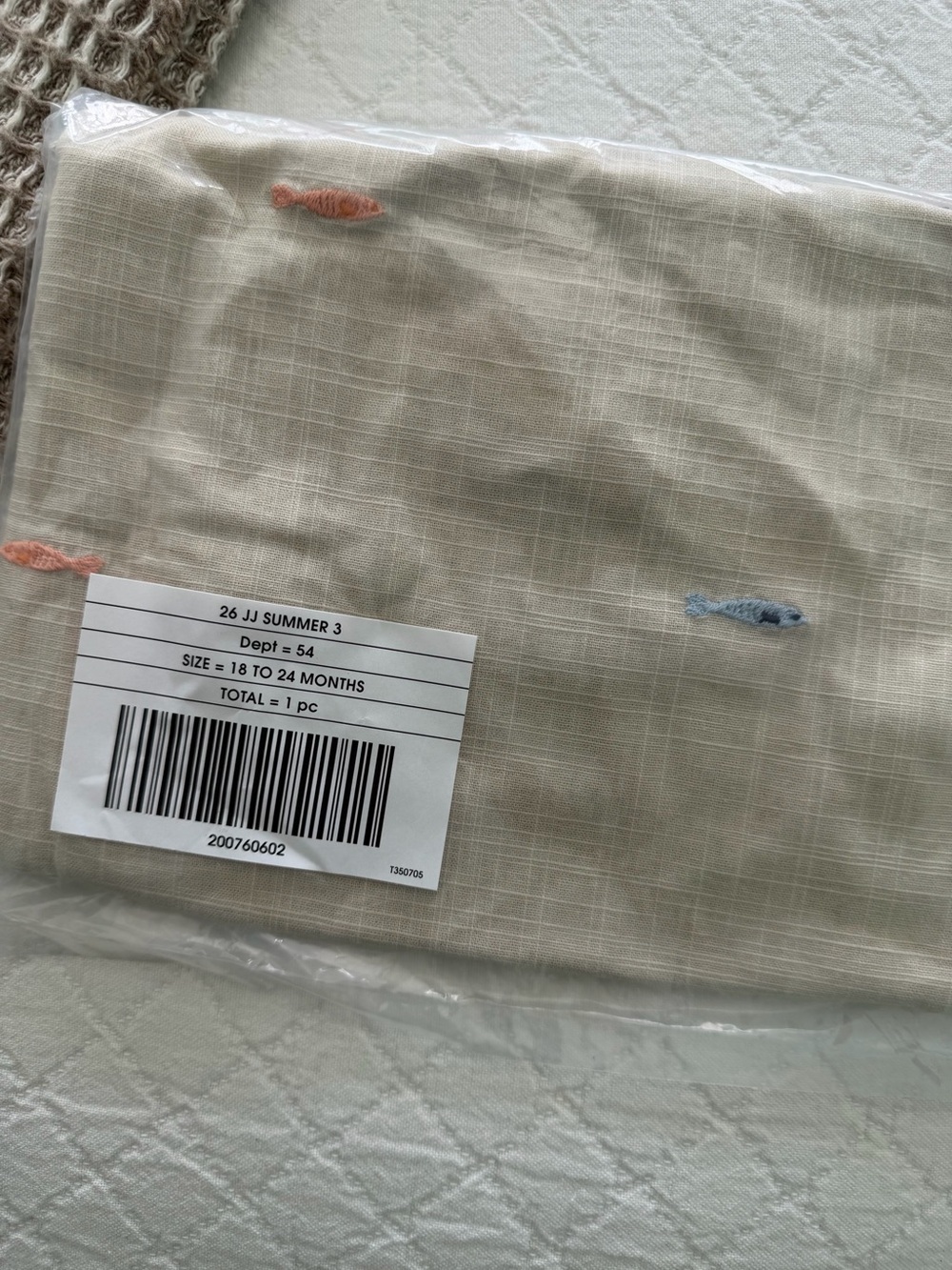Janie and Jack, fish linen cotton overalls, MSRP $56 NWT 18 to 24 months